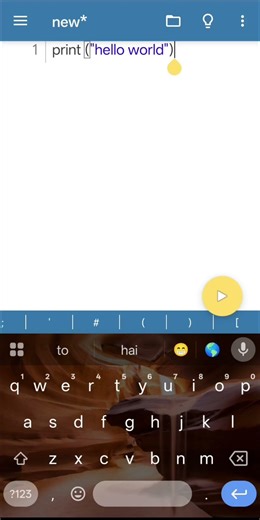 first programming in pydroid 3 #coding #pythan #youtube