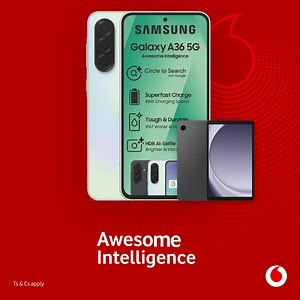 Here’s an awesome phone to complement your awesome life. The new Samsung Galaxy A36 is designed with HDR AI Selfie and superfast charging capability. Available online and in-store. | Vodacom