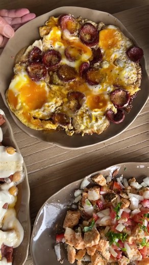 9.8K views · 313 reactions | Is it even a holiday if you don’t have a massive breakfast? It’s easy to make it look soo good with the wooden tree trunk dining table and gorgeous serving platters @zensi.retreat What are you all doing on this lazy sunny Sunday? #breakfast #lebanesebreakfast #brunch #fatteh #foul | Fatimah Omran | Facebook