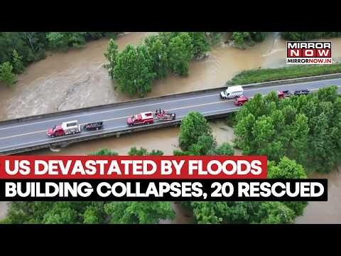 US FLOOD DISASTER: Building Collapses, 150+ Children Rescued By Helicopters | Devastation On Camera