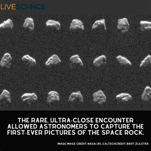 24K views · 666 reactions | New photos of the recently discovered asteroid 2024 MK, which zoomed past Earth in late June, reveal that the massive space rock's orbit has been significantly altered by its close approach to our planet. Learn more  https://trib.al/hmyJWLJ | LiveScience | Facebook