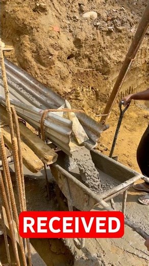 Tin Delivery System Pouring Concrete Into Cart 🏗️Real Site Jugaad #shorts #soundtrack #construction