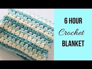 6 Hour Crochet Baby Blanket (Mock Granny Stripe)