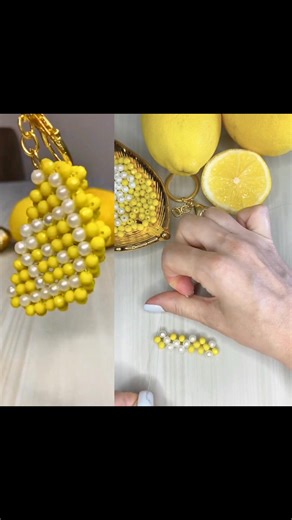 7.6K views · 90 reactions | When life gives you lemons… make them sparkle on your keychain! ✨ Check out this easy to-do keychain tutorial by @Irene Bags Would you rock this zesty bead of sunshine on your keys or your bag?  #lovebeads #beadedkeychains #beadedkeyring #crystalbeads #beads #beading #beadwork #HandmadeBeads #beadswork #autumnbeads | Love Beads | Facebook