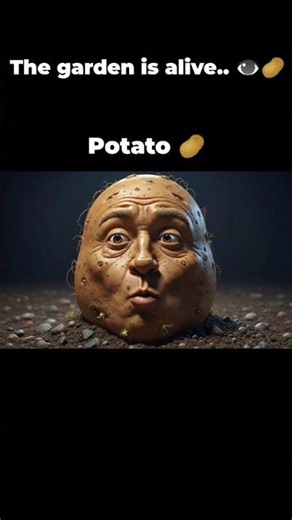 Living Potato Face | Eating Its Own Kind? 🥔🍄 | #asmrlibrary #uncannyvalley #shorts