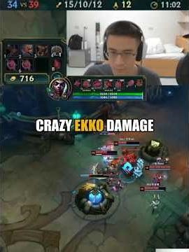 Crazy Ekko Damage 【LoL】 #ekko #mayhem #shorts