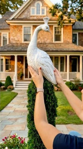 Beautiful DIY Peacock Garden Idea for Your Backyard 🦚🌹🌿