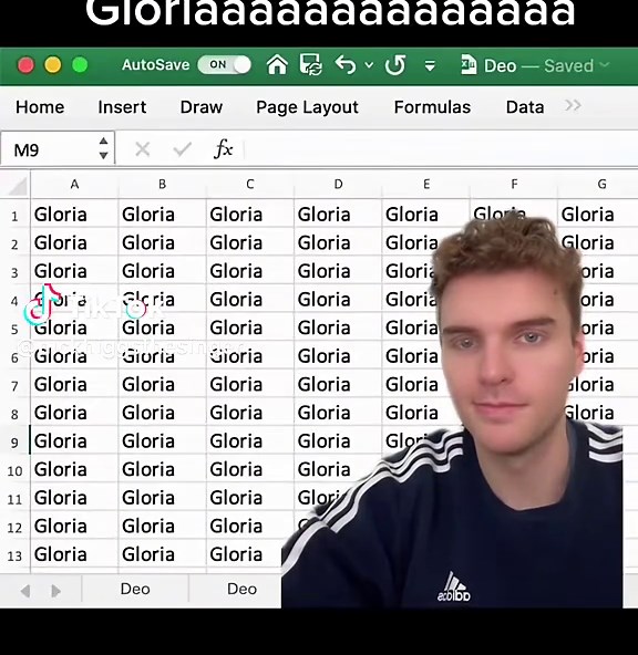 Understanding Gloria in Excel Sheets Deo Meme