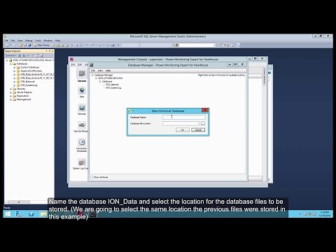Creating a New ION_Data Database in Power Monitoring Expert (PME) | Schneider Electric Support