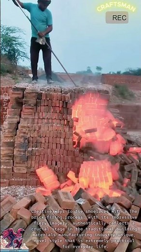 Traditional Brick Firing Process in Kiln