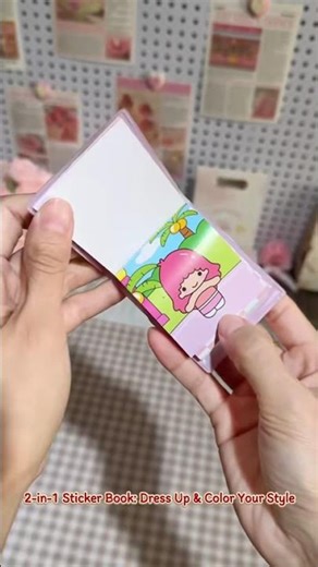 2-in-1 Sticker Book: Dress Up & Color Your Style #sticker #sanrio