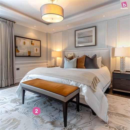 🛏️✨ Help us choose the ideal bench to complement the foot of this bed! Look closely at all the options and comment below with your favorite. Let's style our way to bedtime bliss! 🥰😍 #BedroomStyle #BenchDilemma | Homebliss