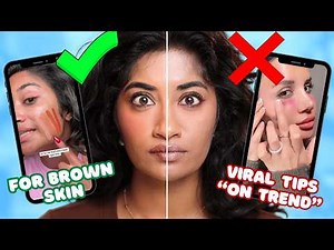 Testing VIRAL Makeup Hacks on Brown Skin (the internet needs to stop lying)🙄