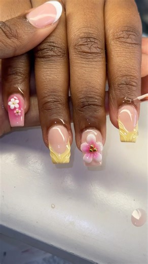 Gel extensions 🌺 Subscribe for more! 💕#gelxnails
