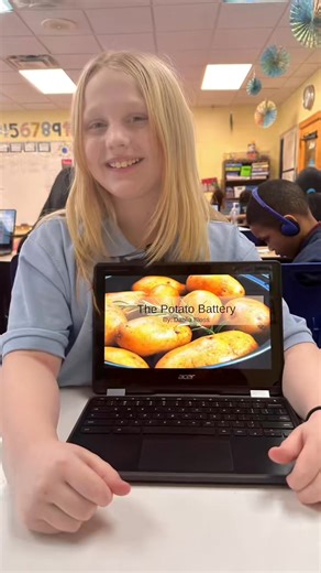 Can a potato make a battery? Can you then eat the potato after it serves as a battery? 🤔 #SASCS 4th grader Dhalia puts the potato battery to the test for her science fair project! Find out what she learned as we continue our International Day of Women and Girls in Science celebration 🎉 . Empire Charter Consultants | Syracuse Academy of Science Charter School