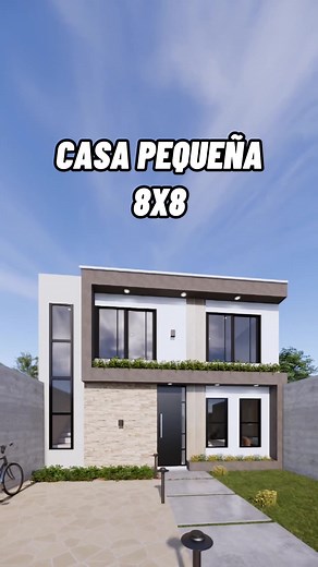 Casa Moderna de 8X8: Innovación en Diseño Compacto