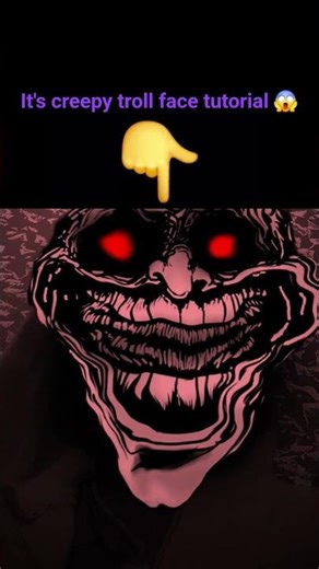 IT'S CREEPY TROLL FACE TUTORIAL 😱 #relatable #horror #ghost #horrorstories