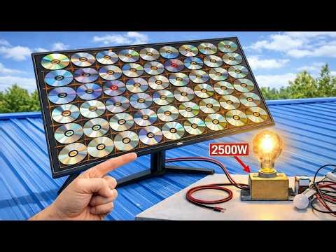 Free Electricity! Turn Old CDs and an Old TV into a Homemade Battery to Save Millions of Dollars.💿📺