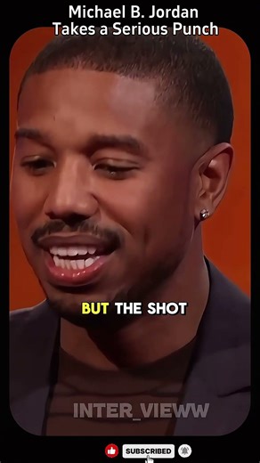Michael B. Jordan Takes a Serious Punch #shorts #michaelbjordan #interview