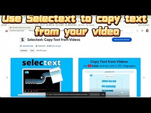 Use selectext to copy text from video effortlessly