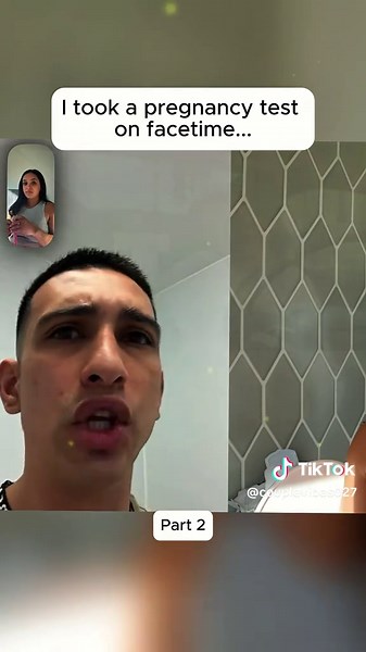 I took a pregnancy test on FaceTime… #couple #reaction #funny #usa #prank