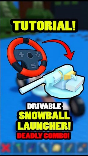 Roblox Build a Boat for Treasure Tutorial Drivable Snowball Launcher Remote Controller #babft update
