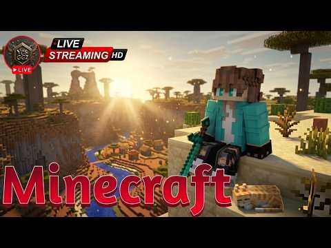 Playing Minecrat Java on new Indian server MUSHLAND with Subscribers.....