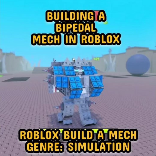 Roblox Build a Mech | My First Bipedal Robot Test #roblox #robloxgames #gaming #shorts #shortvideo