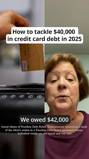 Credit card debt, beat it! Try 1 affordable monthly payment instead. 🥳 | Freedom Debt Relief