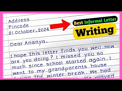 Informal Letter writing In English| Informal letter writing in english class 10|