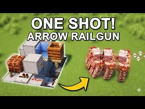 Minecraft Java Arrow Railgun Tutorial (CHEAP)