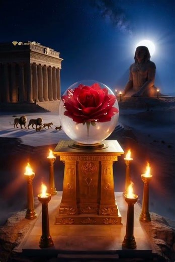 Ancient Egypt: The Eternal Rose of the Sphinx ✨🌹 10 Seconds of Pure Magic#4k #aesthetic #luxury