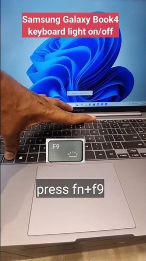 How to on Laptop keyboard light Samsung | Laptop keyboard light turn on | Samsung Galaxy book 4