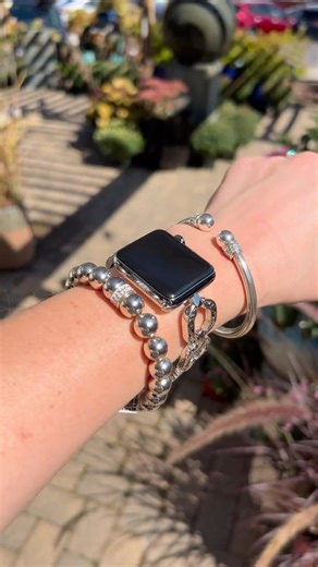 2.5K views · 116 reactions | Unlock the power of stacking: Smart meets chic! ⌚️ ✨ Our iconic collections transform your smart band into a style statement. Stack them with other bracelets for endless possibilities for glamour on the go!  @railroadstboutique | Brighton | Facebook