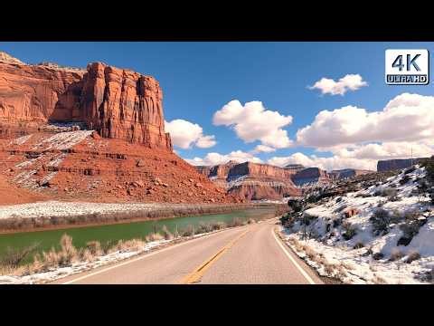 Most Jaw Dropping Scenic Drive, Moab’s Utah Scenic Byway 128 in Winter