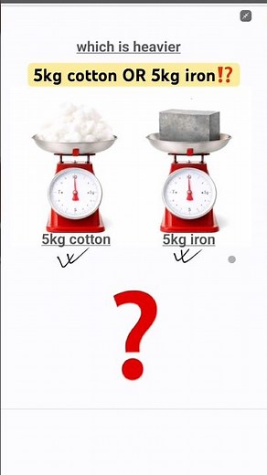 Which is heavier? 5KG cotton or 5KG iron🤯 #mathshorts #sciencefacts