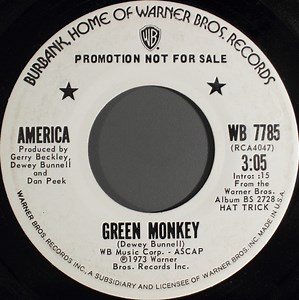 America - Green Monkey / She's Gonna Let You Down