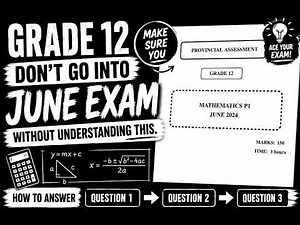🔥 Grade 12 Mathematics Sub-Exam Prep (May/June 2026) | Questions 1–3 Explained | CAPS & IEB