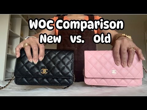 Comparison Chanel CC Turnlock Classic Wallet on Chain 24K vs. Old WOC | Chanel LV