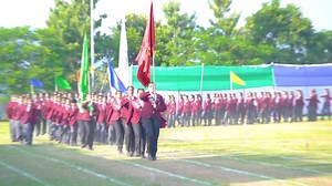March Past is a formal or ceremonial act of marching that takes place in school showcasing the spirit of dedication, unity and coordination. This year at Ecole Aqua house bagged the trophy for ‘Best March Past.’ | Ecole Globale International Girls' School
