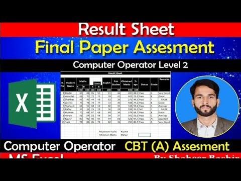 Result Sheet in MS Excel | Computer Operator Level 2
