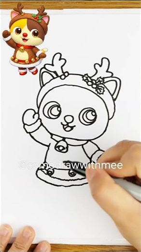 Draw Mimi from BabyBus as Rudolph 🎄 | #BabyBus #KidsDrawing #ChristmasArt