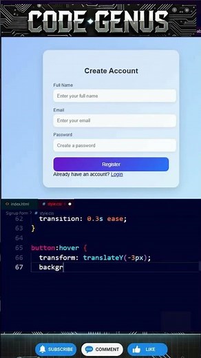 Easy Login Page Tutorial Using HTML, CSS & JavaScript