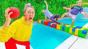 3.9K views · 36 reactions | $10,000 DOLLAR DODGEBALL CHALLENGE!! (DON'T FALL IN THE POOL) | Lizzy Capri | Facebook