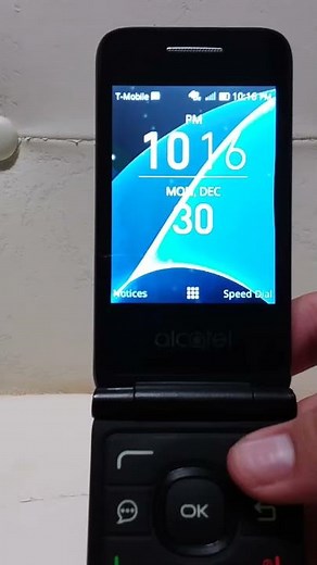 Alcatel GO Flip incoming message (internal screen)