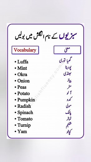 Vegetable Names in English: Learn Simple Sentences for Beginners