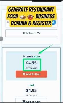 Generate Restaurant Food Business Domain Names, Choose 1 & Register It