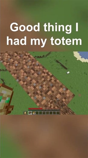 Good Thing I Had My Totem #minecraft #shorts