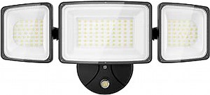 Onforu 100W Dusk to Dawn Outdoor Lighting, 9000LM Exterior Led Flood Lights, IP65 Waterproof 3 Adjustable Heads Security Black Lights Fixture, 6500K Photocell Floodlights for Garage, Patio, Yard