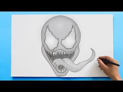 How to Draw Venom | Venom Drawing Easy